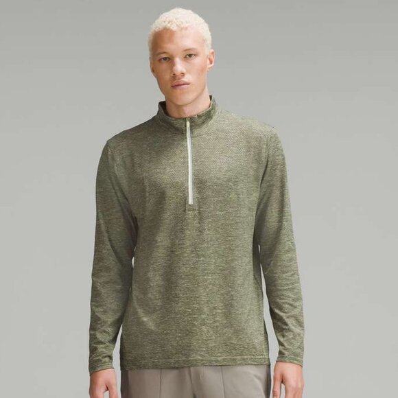 Lululemon Men's Metal Vent Tech Midweight Half Zip - Green - Picture 1 of 8